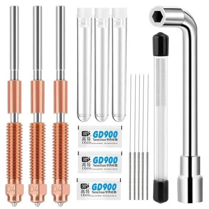 BBGSWL Kit 3 buses K1C imprimante 3D 0 4 mm cuivre chrome-zirconium