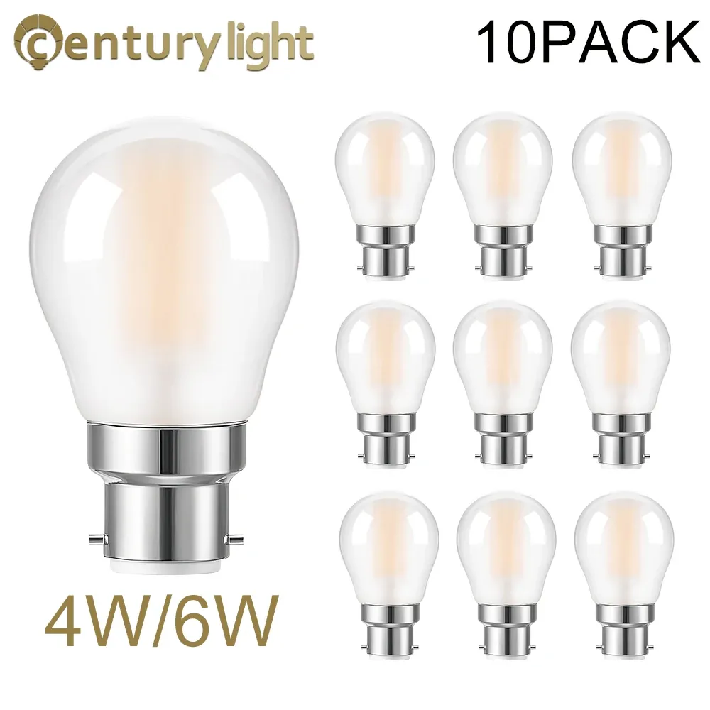 GANRILAND Ampoule à filament LED givrée G45