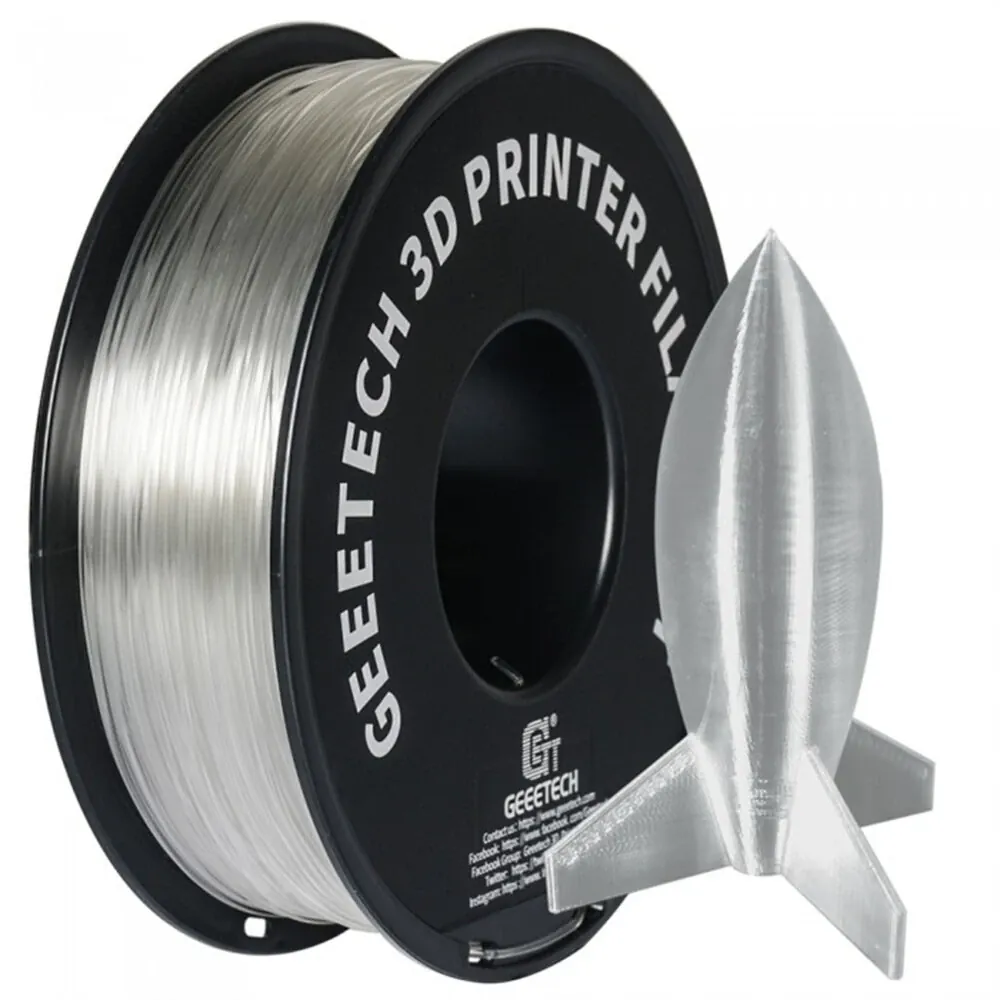 Geeetech PLA Transparent 3D Printer Filament 1.75mm 5kg or