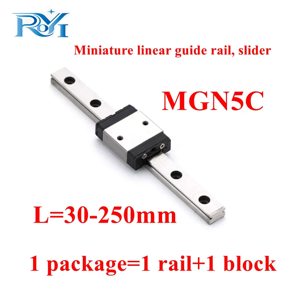 NONE Rail linéaire miniature MGN MGN5 MGN5C L=30-250mm