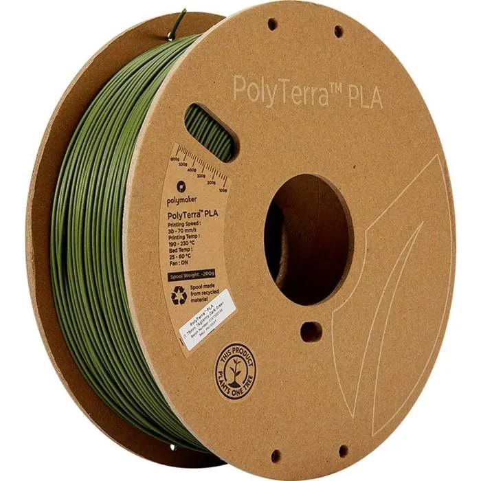 Polymaker 70957 PolyTerra Filament PLA faible teneur en plastique