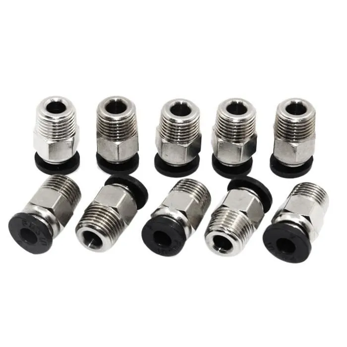 SODIAL Pc4-M10 Mâle Droit Pneumatique Pefe Tube Pousser Pour E3D-V6 Montage