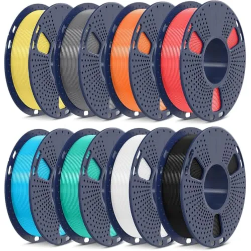 SUNLU Filament d'imprimante 3D Multicolore Paquet