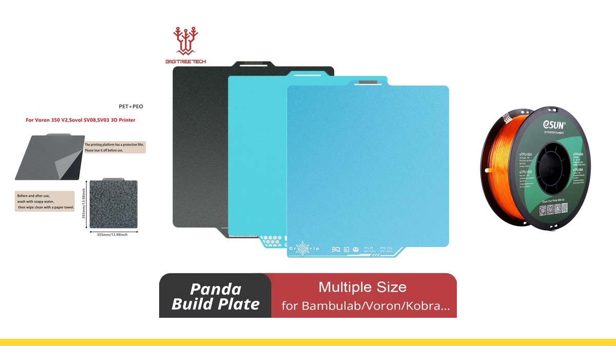 Plaque BIQU Panda CryoGrip Pro à 16,79 € et 9 autres bons plans impression 3D du 25 octobre